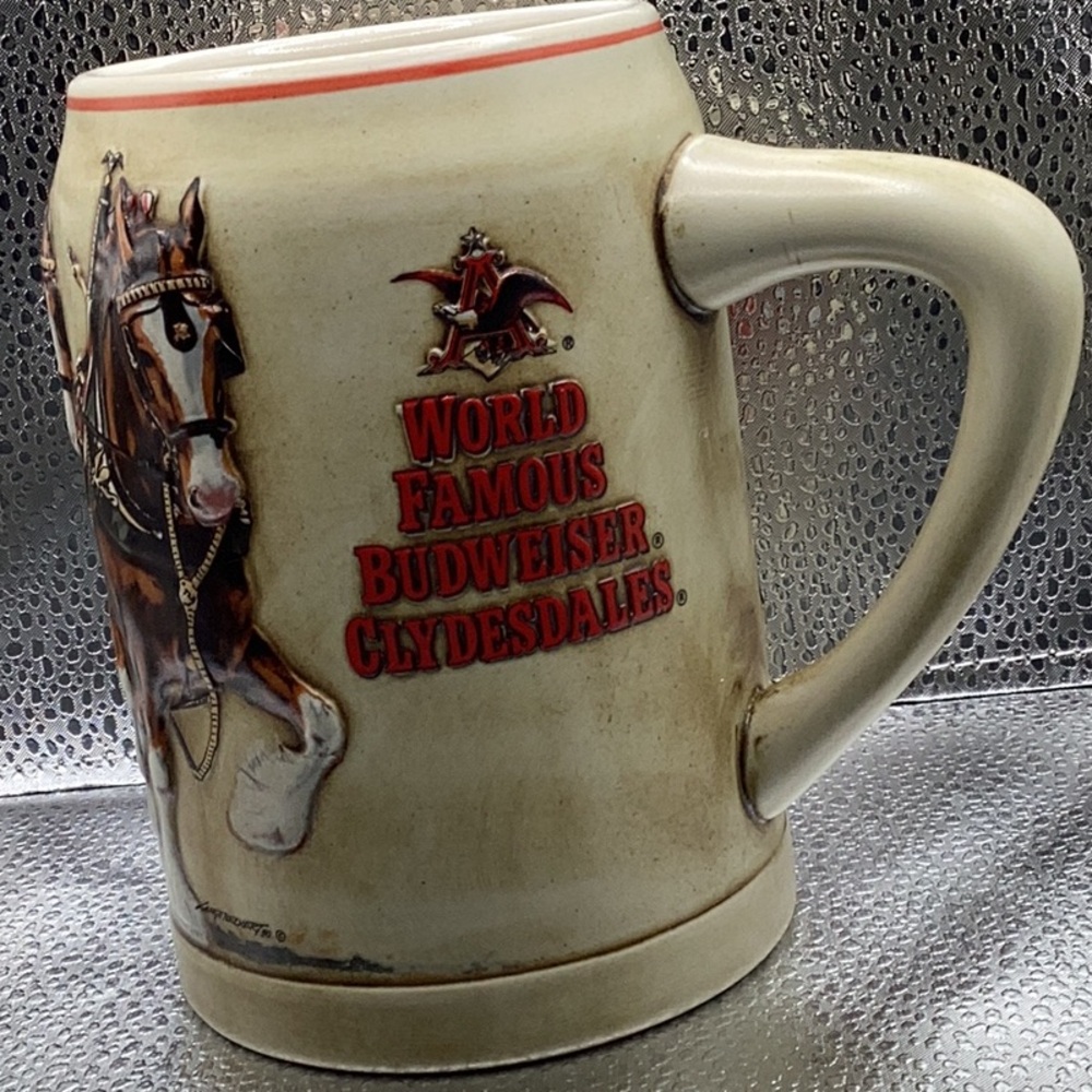 BUDWEISER beer stein mug